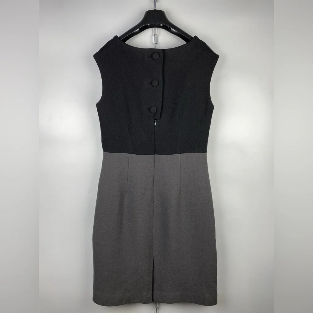 Milly New York Wool Colorblock Sleeveless Tank Dress
